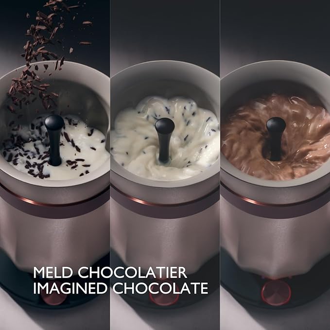 Hotel Chocolat Hot & Cold Drinking Chocolate System - The ALL-NEW Velvetiser from Kit includes hot chocolate maker, 10 serving taster box, mug and glass - Pewter Edition