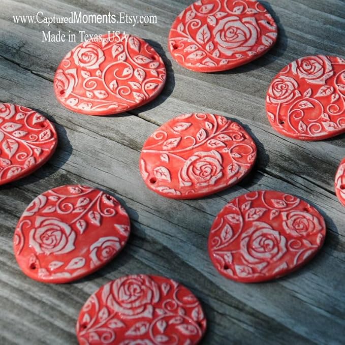 Rolling pin Damascus Roses Wooden embossing rolling pin with Rose Dough roller for embossed cookies Gift for Mom friend Cookies decoration
