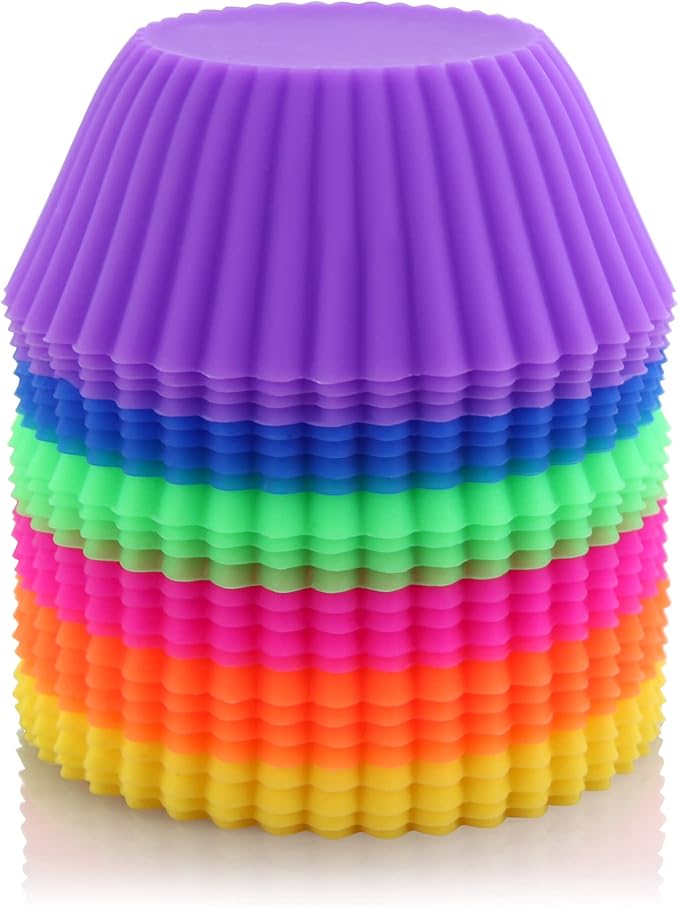 New Star Foodservice 44270 Reusable Silicone Baking Cups and Cupcake Liners, Set of 24