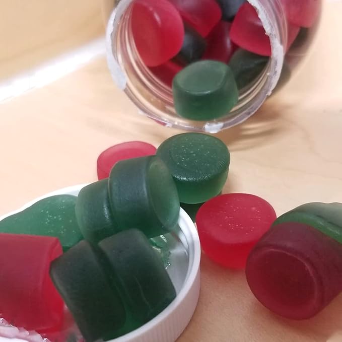 Gummy Molds Silicone for Keto Snacks, 4 Pcs 55-Cavity Round Shape Mold for Apple Cider Vinegar Gummies Candy Making Supplies
