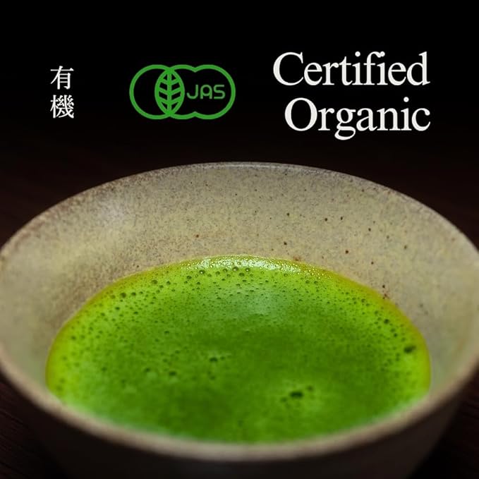 YEDOENSIS Pure Ceremonial Matcha "Somei-Yoshino" - Organic Authentic Japanese Green Tea Ceremonial Matcha Powder, JAS Certified Organic Vegan Gluten-Free (40g)