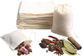Eketirry Spice Bags, 10pcs Reusable Empty Tea Bags, Muslin Strainer Bags, Soup Bags for Cooking, Natural Cotton Fine Mesh Cheesecloth Bags for Cold Brew Coffee(3 x4" &8 x10")