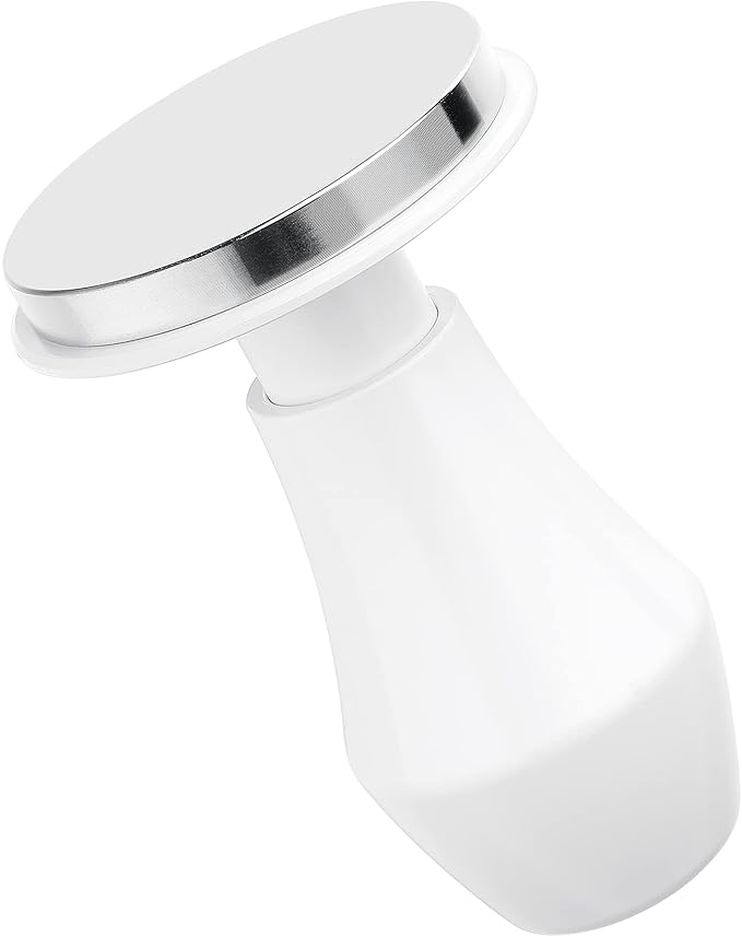 Normcore 53.3mm Espresso Coffee Tamper V4.1, Spring Loaded Tamper With Stainless Steel Flat Base15lb / 25lb / 30lbs Replacement Springs, Anodized Aluminum Stand, White