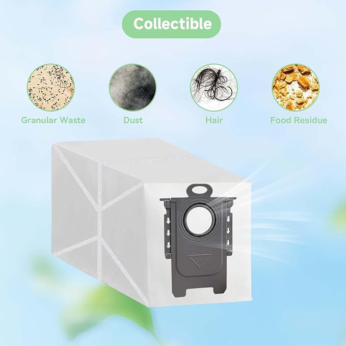 14 Pack Qrevo vacuum Bags for Roborock Qrevo Series QV 35A, Qrevo S5V, Saros10r, Qrevo S, Qrevo Edge S5A, Qrevo 2R3W, S8 Max Ultra, S8 MaxV Ultra, Qrevo Curv S5X, Qrevo Master/Slim robot Vacuum