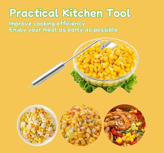 Corn Peeler for Corn on the Cob,Corn Peeler,Corn on The Cob Remover,Stainless Steel corn cob stripper,Quickly Shucking Corn Kernel Remover Tool,Suitable for kitchen and Picnic Enthusiasts (1)