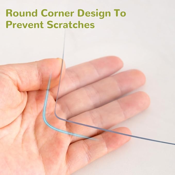 40 x 78 Inch Clear Table Cover Protector, Clear Table Protector for Dining Room Table, 1.5mm Plastic Table Cover, Waterproof Table Pad for Kitchen, Office