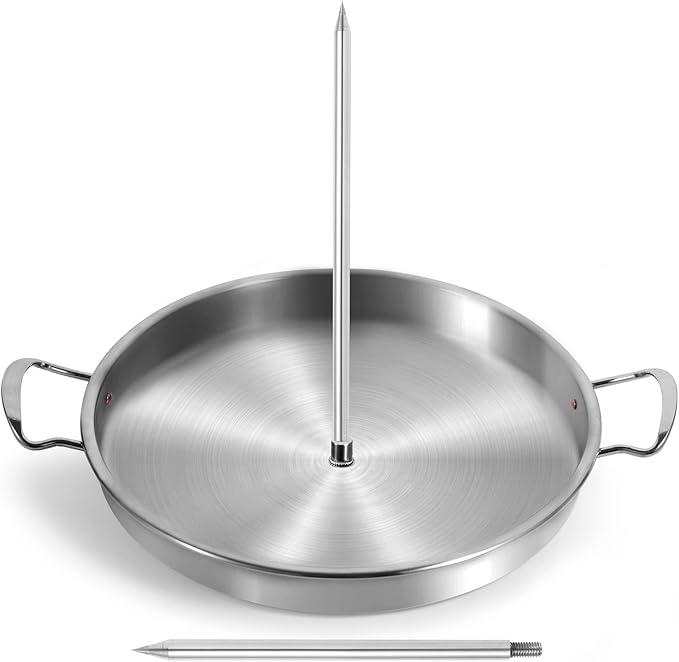 Vertical Skewer Grill.Stainless Steel al pastor skewer for grill .Vertical Skewer griddle,Vertical spit, Turkey roasting pan, Barbecue Grill Stand,Roasting pan, Great for Tacos Al Pastor,