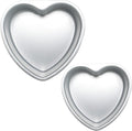 2 pcs Heart Shaped Cake Pan 6 Inch 8 Inch Aluminum Cake Pans Heart Cake Tin Baking Cake Mold for Valentine's Weddings Birthday Party