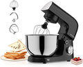 Stand Mixer, 5.5 Quart, 10 Speed Tilt-Head Kitchen Mixer, Copper Motor, Household Food Mixer with Bowl, Flat Beater, Dough Hook, Egg Whisk (300W Black)