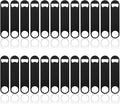 24 Pack Flat Beer Bottle Opener 7 inch Heavy Duty Stainless Steel Flat Bottle Opener Metal Beer Bottle Openers Black Beer Openers for Bartender Kitchen Bar or Restaurant (Black, 7 inch)