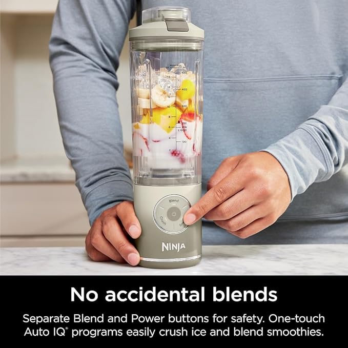 Ninja BC251IV Blast Max Personal Cordless Blender for Smoothies, Blend, Ice Crush, 22 oz. Twist & Go Vessel, Cream - Certified Refurbished
