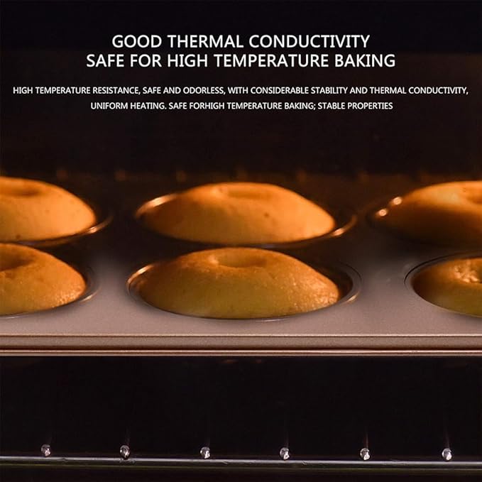 12 Cavity Donut Baking Pans Nonstick Donut Pan Carbon Steel Ring Donut Baking Tins Doughnut Pans Donut Molds Baking Pan