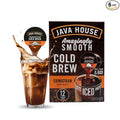 JAVA HOUSE Dark Roast Sumatran Cold Brew Pods, (6 Count) Peel and Pour Pods Hot or Iced Instant Coffee Concentrate