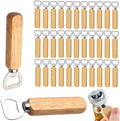 Wood Wine Bottle Opener, Beer Bottle Openers, Cider, Soft Drinks Bottle Opener for Home, Bar, Restaurant，Wedding Favors ，Wood Handle Handheld (set of 35)