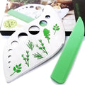 Herb Stripper Tool Leaf Stripper 9 Holes Herb Zip Tool Herb Chopper 2 in 1 Kitchen Gadgets for Kale Thyme Rosemary Basil