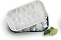 Lékué Ice Box | Ice Cube Tray For Freezer With Lid & Bin | Made With 100 Percent Platinum Silicone | Elegant And Retro Style Ice Cubes | For Cocktails, Ice Tea & Coffee And More | White