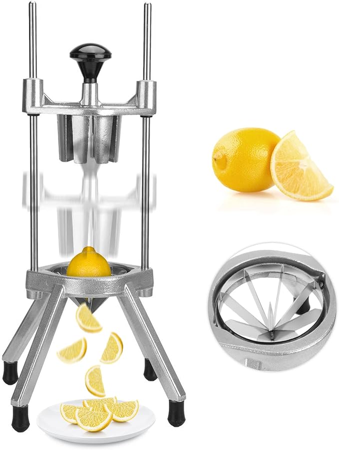 Commercial Easy Wedger 8 Wedger Fruit Lime Slicer Cutter Stainless Steel Blade Commercial Vegetable Chopper Dicer Lemon Cutter for Home Bar Restaurant Lemons Limes Tomatoe Potatoe