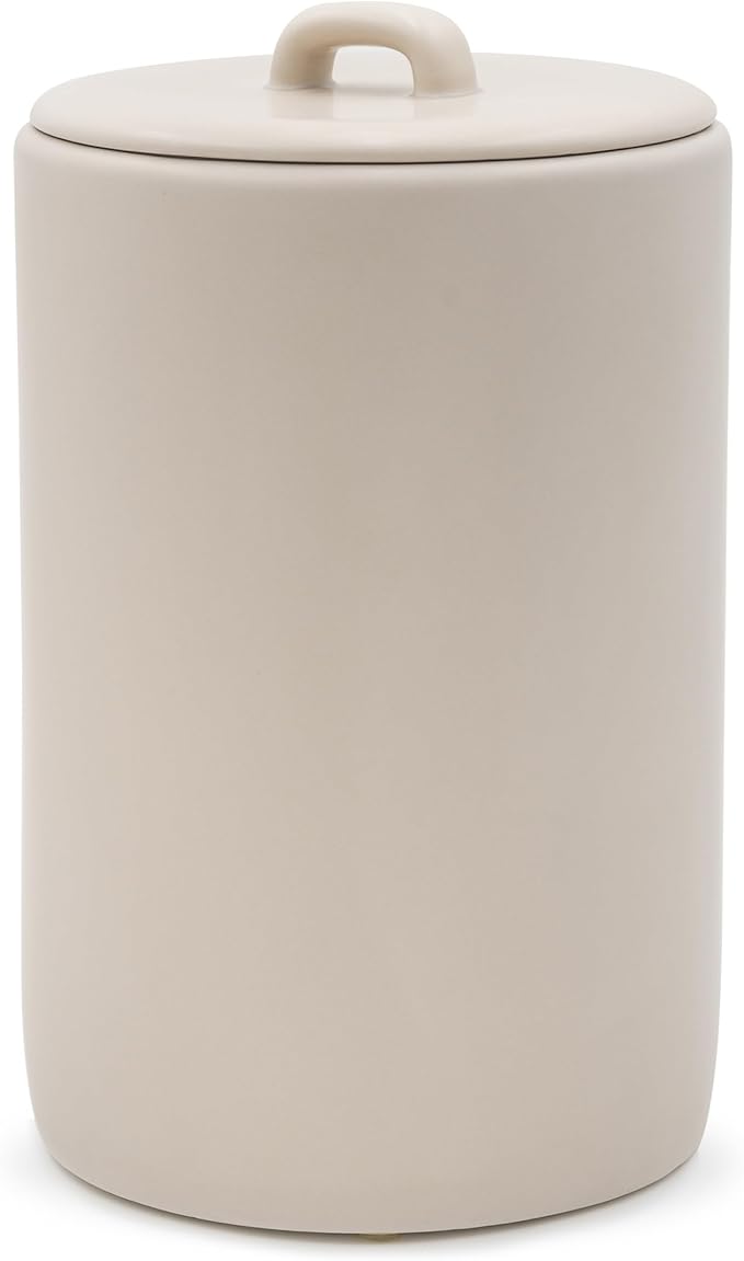 Ceramic Food Storage Jars, 108 Oz, Airtight Lid Handle, Kitchen Canisters for Grounds Coffee, Coffee Pods, Tea, Flour, Sugar, Rice, Pantry Organization or Kitchen Countertop Containers set