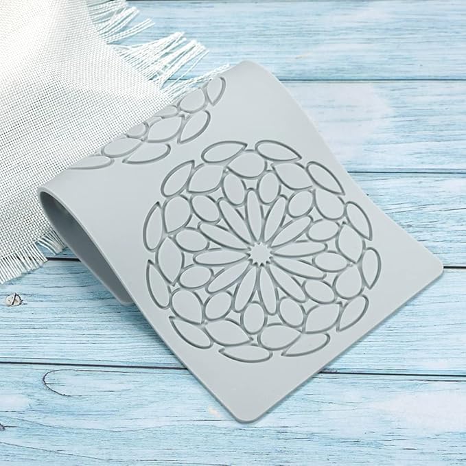 Silicone Molds 3D Hollow Leaf Chocolate Molds Honeycomb Bee Candy Mold Flower Pattern Fondant Mold Cake Topper Sugar Craft Decoration (J_Flower_10.4 * 5.28 * 0.12inch)