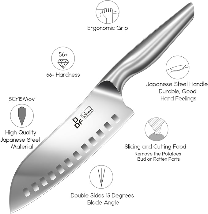 DDF iohEF Kitchen Knife Set, 4 Piece Professional Ultra Sharp Knives Set, Japanese High Carbon Stainless Steel Chef Knife Set for Home and Kitchen