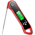 Meat Thermometer Digital, Instant Read Thermometer with Backlight, Calibration & Hold Function, Waterproof Food Thermometer for Kitchen and Outside, BBQ, Turkey, Candy, Liquids, Beef (red)