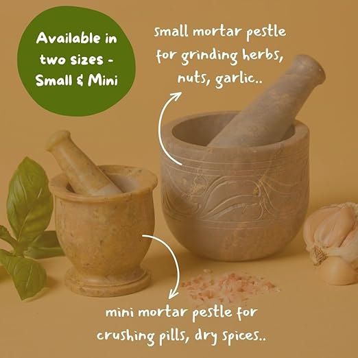Small Mortar Pestle Set, Kitchen Tools, Kitchen Countertop Decor, Grinding, Crushing, Herbs, Garlic, Nuts, Spices, Rustic Style, Handcrafted, Made from Soapstone, Gray