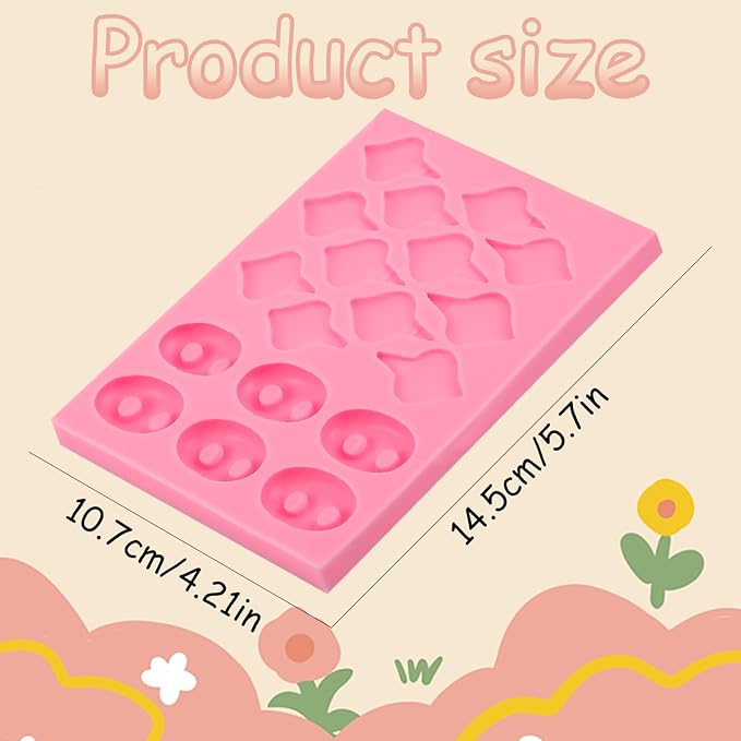 Pig Nose Chocolate Silicone Mold Pig Ear Fondant Molds, for Baby Showers, Birthday Party Cake Decoration Candy Cookie Muffins Flower Paste DIY Gypsum Epoxy Polymer Clay Crafts