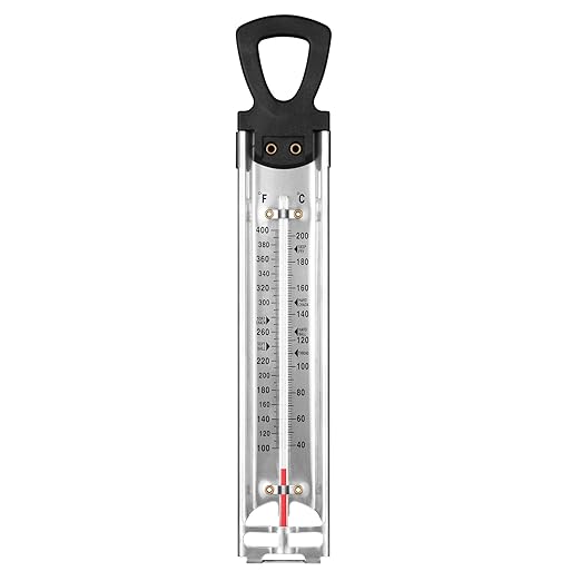 New Candy Thermometer with Pot Clip, Stainless Steel Cooking Thermometer Deep Fry Oil Kitchen Cooking Thermometer with Hanging Hook for Food, Candy Thermometer for Candy Making
