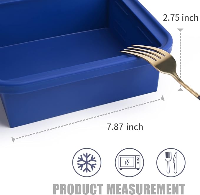 4 Cup Silicone Soup Freezer Molds 2 Pack Soup Cubes Freezer Trays with Lid Easy Release Ice Cube Tray For Food Freezing Container Store Soup, Sauce, Broth,Leftovers