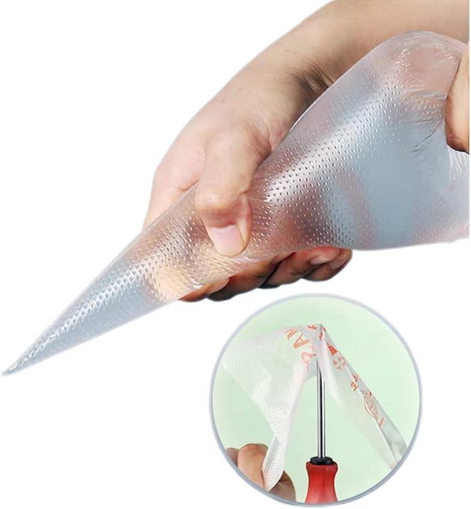 Piping Bags,100pcs 12 Inch Anti Burst Disposable Cake Decorating Bags,Non-Slip Pastry Bags-Ideal for Cakes,Cream Frosting and Cookie Decorating