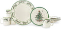 Spode Christmas Tree 12-Piece Dinnerware Set (Service for 4) - Festive Holiday Tableware with Plates & Mugs - Fine Earthenware Christmas Dinnerware - Microwave & Dishwasher Safe