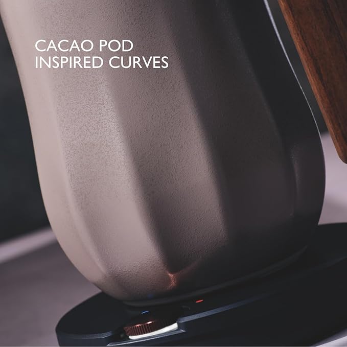 Hot & Cold Drinking Chocolate System - The ALL-NEW Velvetiser from Hotel Chocolat - Kit includes hot chocolate maker, 10 serving taster box, mug and glass - Chalk Edition