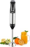 Cordless Immersion Hand Blender by Weavelife - Rechargeable, Portable, One-Touch Control & Safety Lock for Pureeing, Soups, Smoothies with Stainless Steel Blade