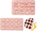 2 Pack Cowboy Chocolate Molds, Western Theme Silicone Mold Baking with Cowboy Hat, Cowboy Boot and Horse, Suitable for Making Chocolate, Candy, Cakes, Cupcakes (Pink-Christmas-2PCS)