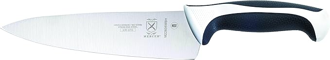 Mercer Culinary Millennia 5-Piece Magnetic Board Set, Rubberwood, White Handles