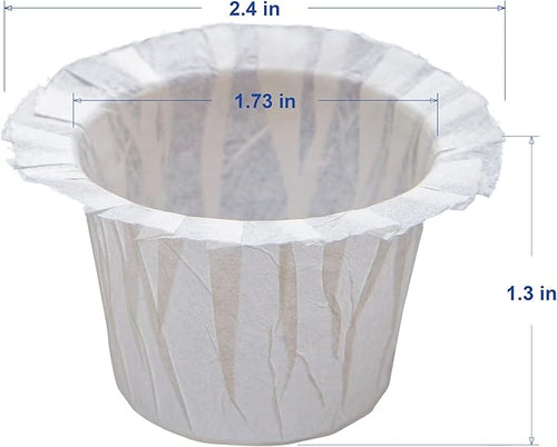 100 Count Disposable Coffee Paper Filters,Compatible with Keurig Brewers Single Serve 1.0 and 2.0, Fit all Reusable Coffee Pods.