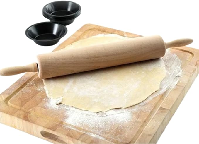 18" Wooden Rolling Pin 3-1/4" Diameter- WoodenRoll Pin for Fondant Pie Crust Cookie Pastry Dough Classic Pastry Rolling Pin