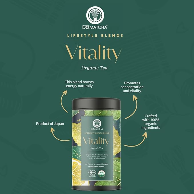 DoMatcha Vitality Blend - Green Mix 2.82 oz - Superfood Blend for Unique Smoothies - Nature's Vibrant Mix - Crafted with 100% Organic Ingredients