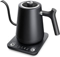 Gooseneck Electric Tea Kettle Pour-Over Kettle for Coffee, with 5 Variable Presets, 100% Stainless Steel Inner, with Keep Warm and Mute Function 0.8L, 1000W Quick Heating, Matte Black