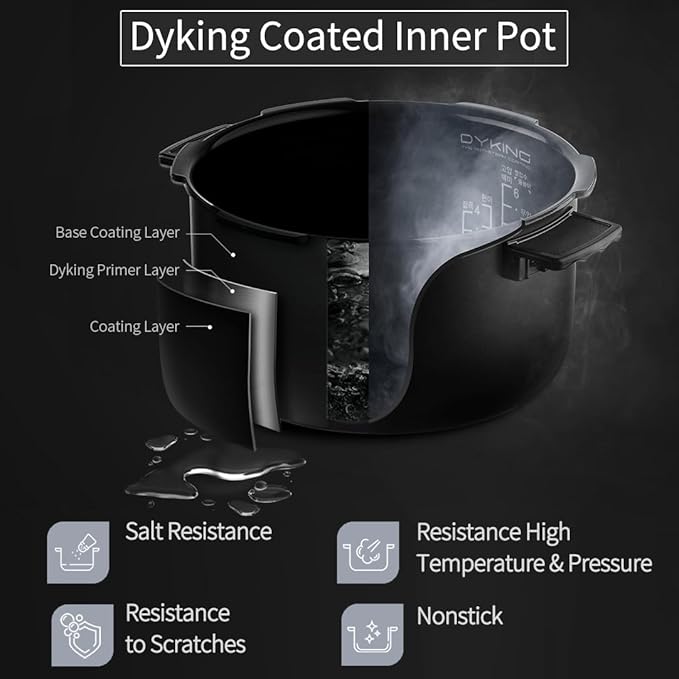 CUCHEN CRH-TWK0640WUS | IH Heating | Induction Heating Dual Pressure Rice Cooker | 6 Person, 1.5Quarts | 6 Cup (Uncooked) | Non-stick Coating | Stainless Cover | High/Non-Pressure | Easy Open Handle | Auto Steam Clean | Made in Korea