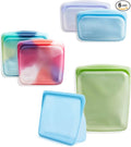Stasher Premium Silicone Reusable Food Storage Bags, 6-Pack, Tie Dye Multi, Multi-Use Food Storage Bags, Lunch Bag, Travel Containers, BPA Free, Leak-free, Dishwasher-Safe, Eco-friendly