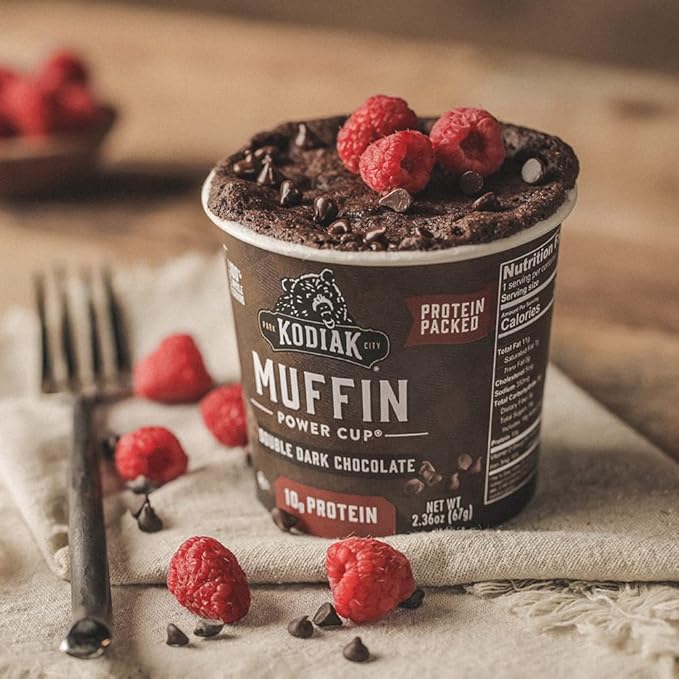 Kodiak Cakes Minute Muffins, Double Dark Chocolate, 2.36 Ounce (Pack of 12) (Packaging May Vary)