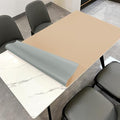 Leather Table Cover,1.8mm Thick,36x72 Inch Table Protector,Table Protector for Dining Room Table,Dining Room Table Protector Pad.(Light Brown+Gray,36x72)