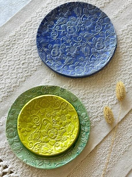 Embossed Rolling Pin for Ceramic DOILY. Clay Roller and Ceramic Stamp for Embossing Pottery. Baking Gifts for Women by Algis Crafts for Embossed Cookies