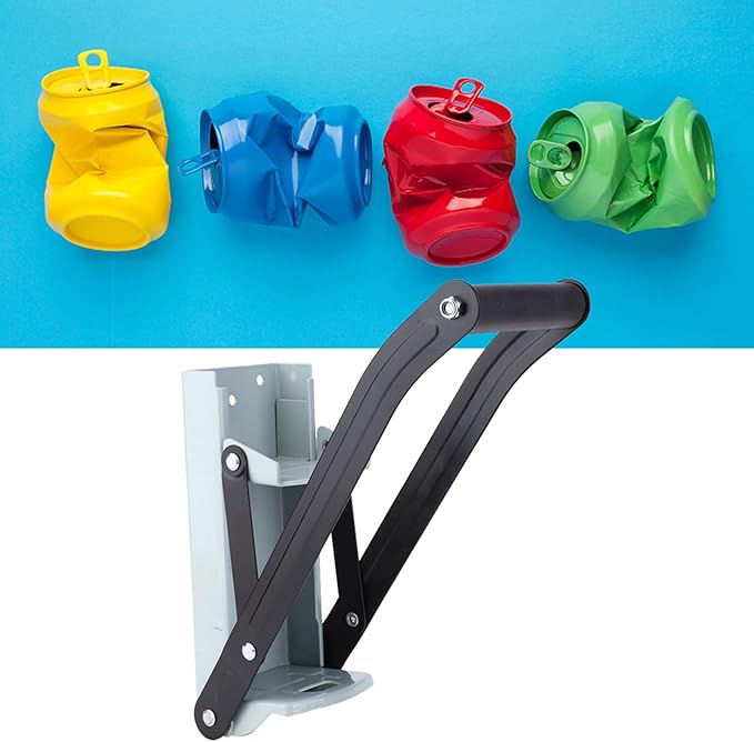 Can Crusher Smasher, 12‑oz Iron HeavyDuty Industrial Hardware Heavy Duty Wall Mounted A um Specialty Tools Gadgets Hand Tool for Recycling Bottle Crushing Soda Cans and Beer