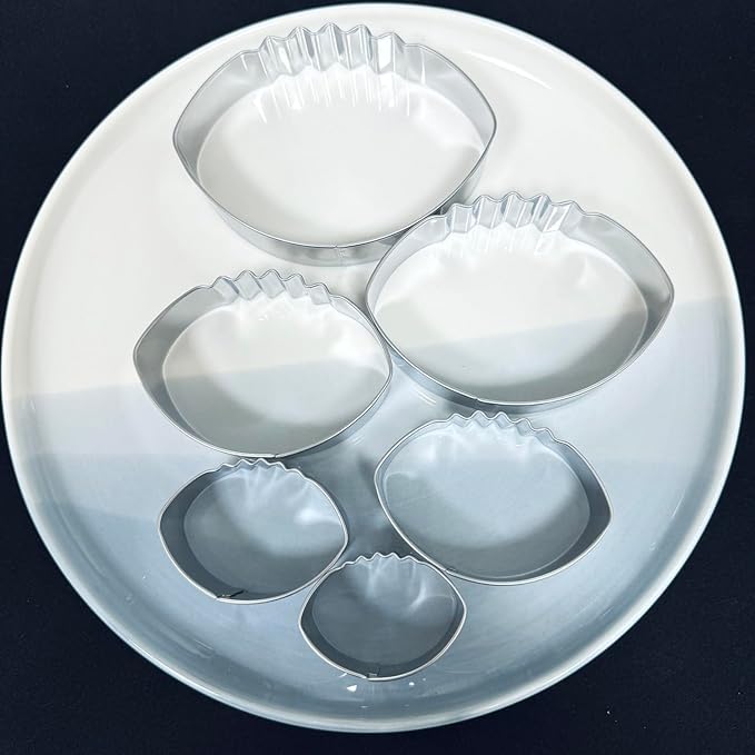 Football Cookie Cutter Set-6 Piece-4.5" 4.0" 3.5" 3.0" 2.5" 2"-Dishwasher Safe-Sports Cookie Cutters Bread and Fondant Baking Molds for Party