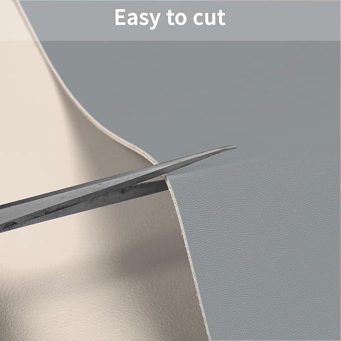 Leather Table Cover,1.8mm Thick,42x66 Inch Table Protector,Table Protector for Dining Room Table,Dining Table Cover,Table Cover Protector(Off White+Light Gray,42x66)