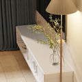 Leather Table Cover,1.8mm Thick,17x54 Inch Desk Cover,Dresser Cover Top,Dresser Protector Top,Dresser Cover,End Table Cover.(Off White+Light Gray,17x54)