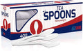 400 Pack Extra Heavyweight Disposable White Plastic Tea Spoons- Heavy Duty White Cutlery-Utensils, Parties, Dinners, Catering Services, Family Gatherings