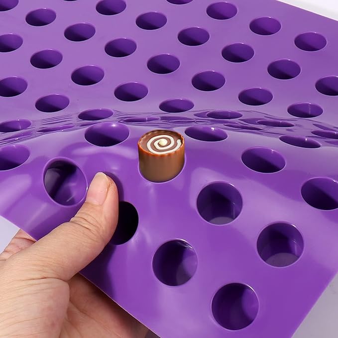 88-Cavity Cylinder Gummy Candy Silicone Molds,Chocolate Truffles Mold for Fat Bombs Keto Snacks Pralines Jelly Caramel Mold